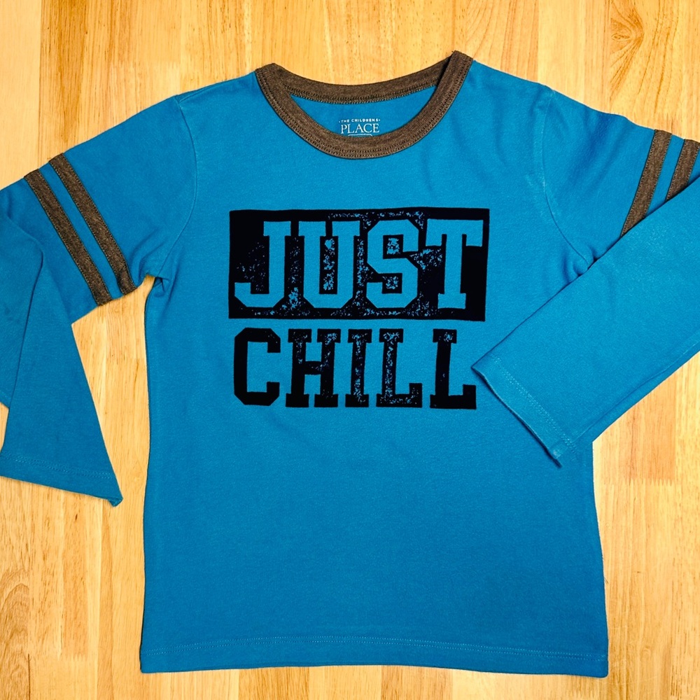 The Children’s Place Just Chill Blue Kids Long-Sleeve Tee 5T